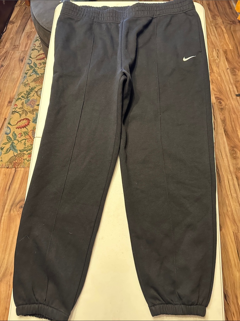 Nike Black Joggers with White Swoosh